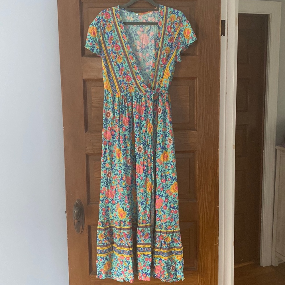 Boho Maxi Wrap Dress
